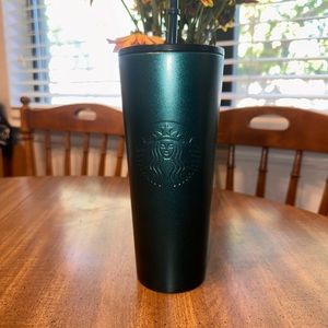24oz green metallic starbucks tumbler
